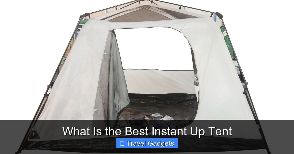 What Is the Best Instant Up Tent