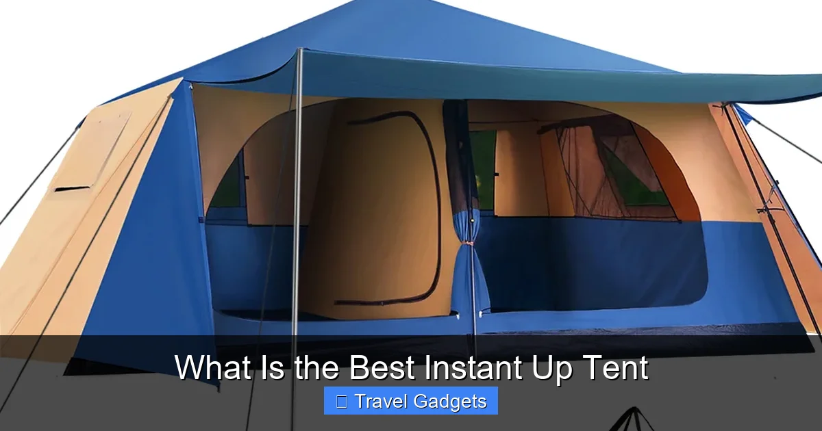 What Is the Best Instant Up Tent