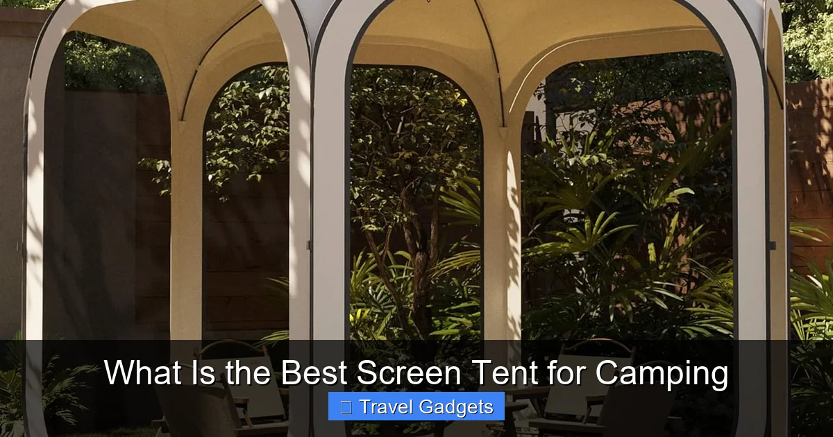 What Is the Best Screen Tent for Camping