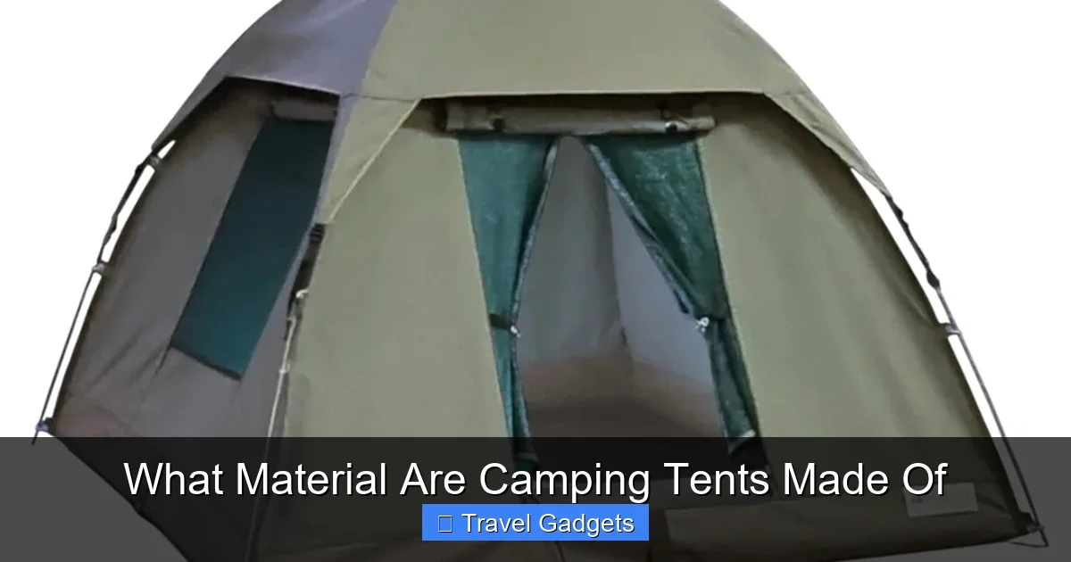 What Material Are Camping Tents Made Of