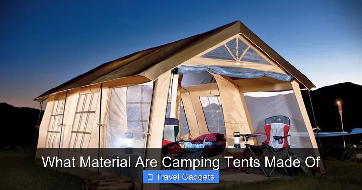 What Material Are Camping Tents Made Of