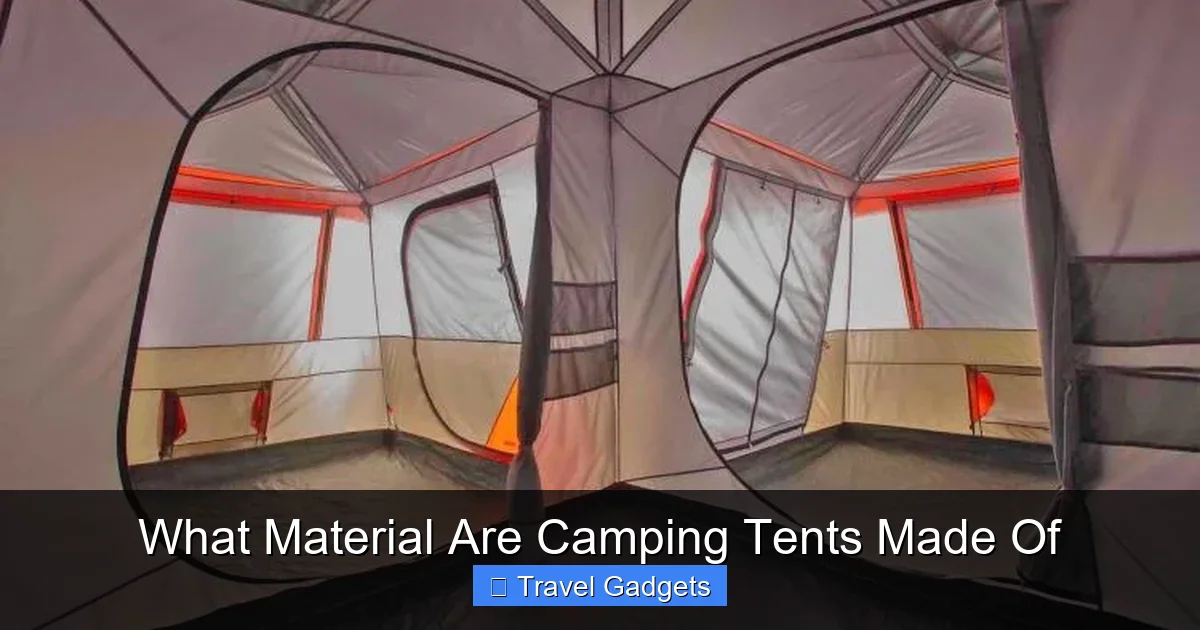 What Material Are Camping Tents Made Of