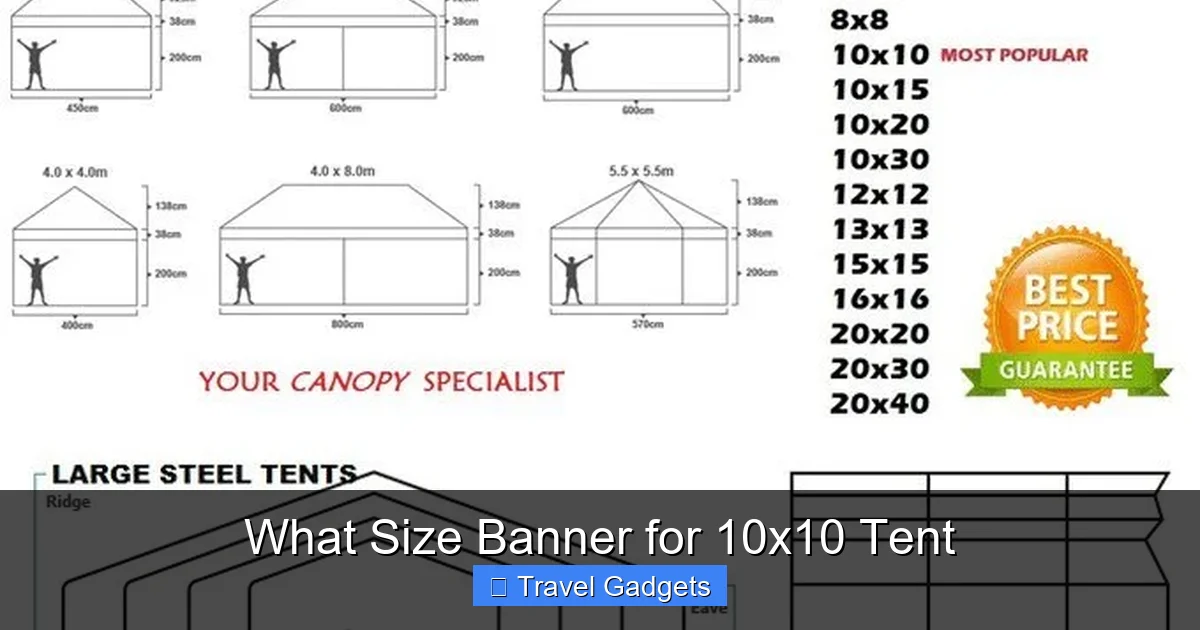 What Size Banner for 10x10 Tent