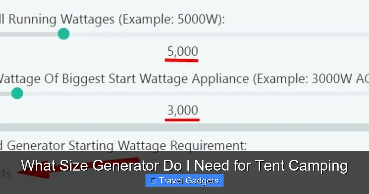 What Size Generator Do I Need for Tent Camping