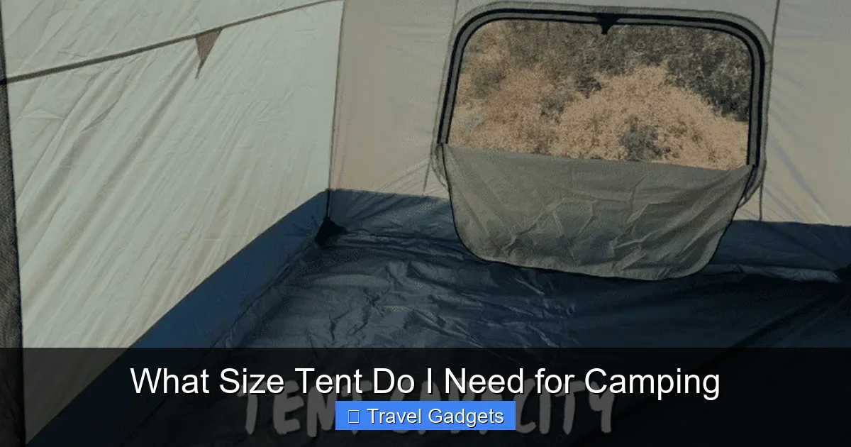 What Size Tent Do I Need for Camping