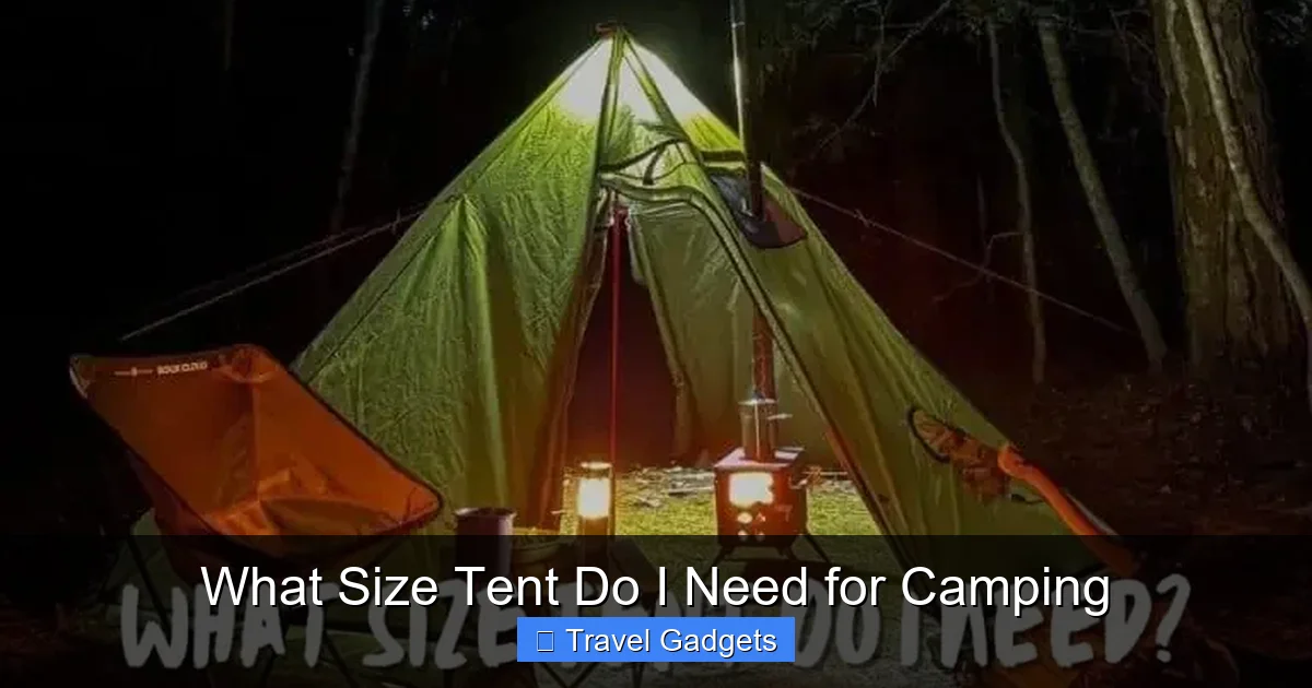 What Size Tent Do I Need for Camping