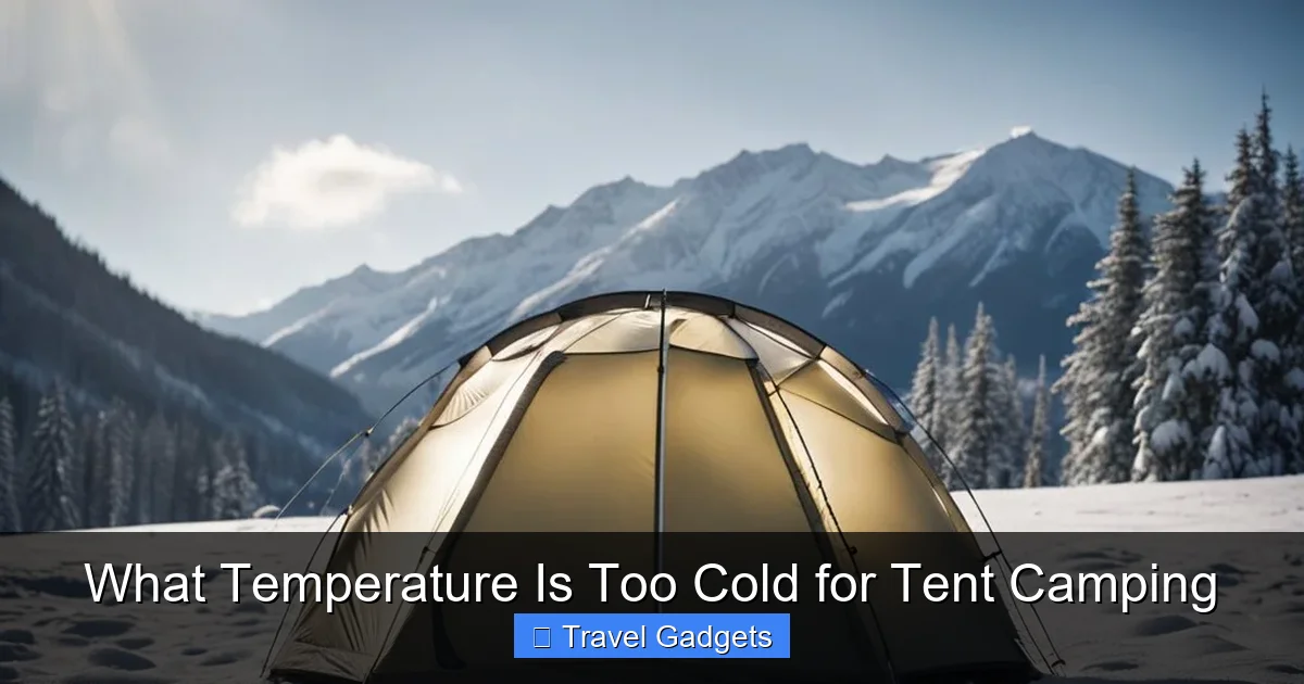 What Temperature Is Too Cold for Tent Camping