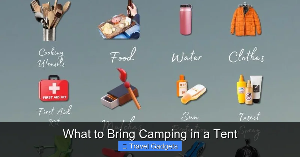 What to Bring Camping in a Tent