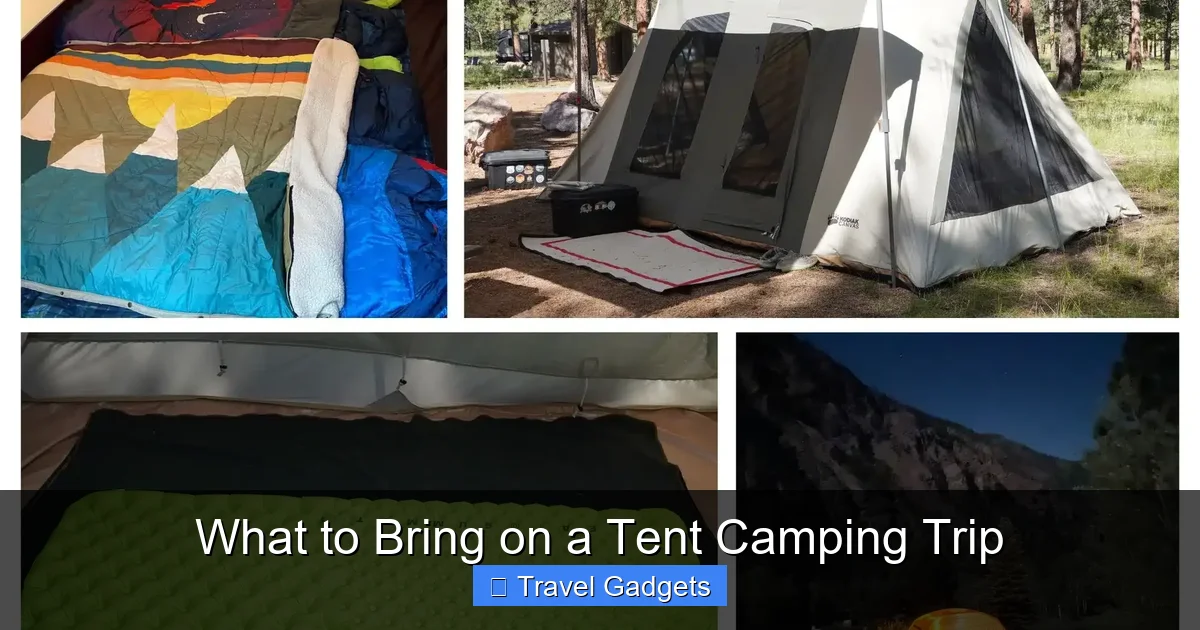 What to Bring on a Tent Camping Trip