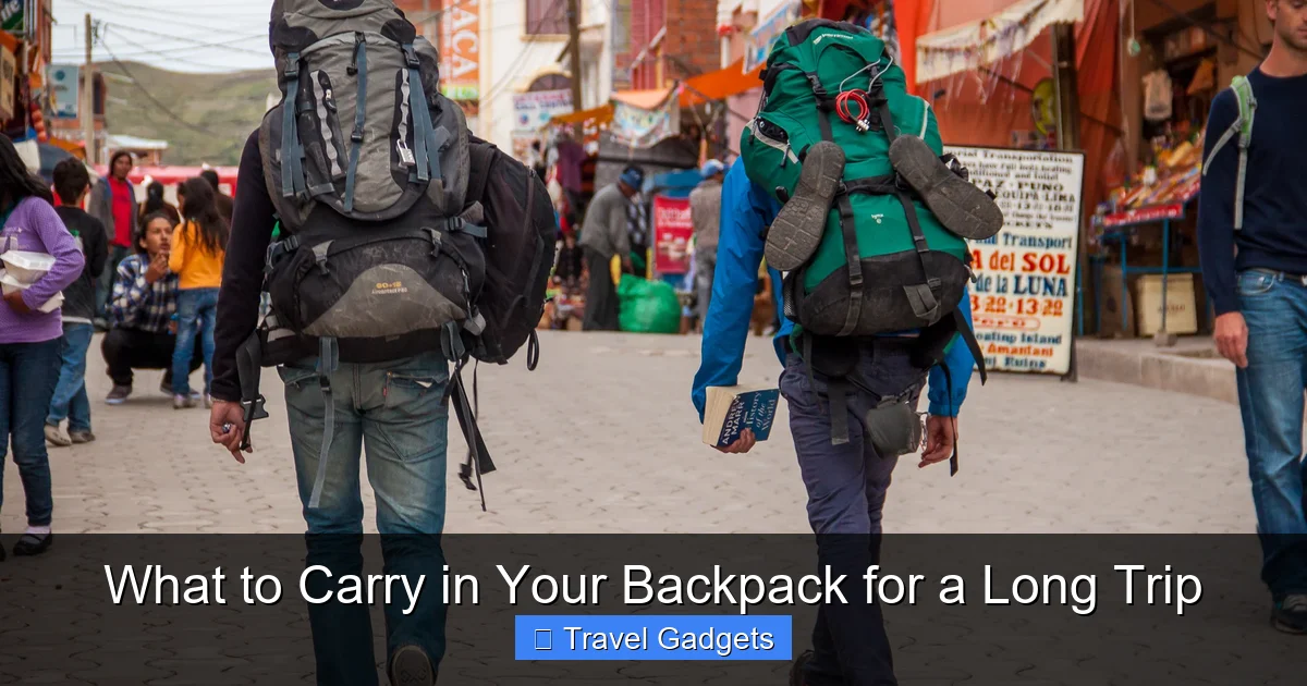 What to Carry in Your Backpack for a Long Trip