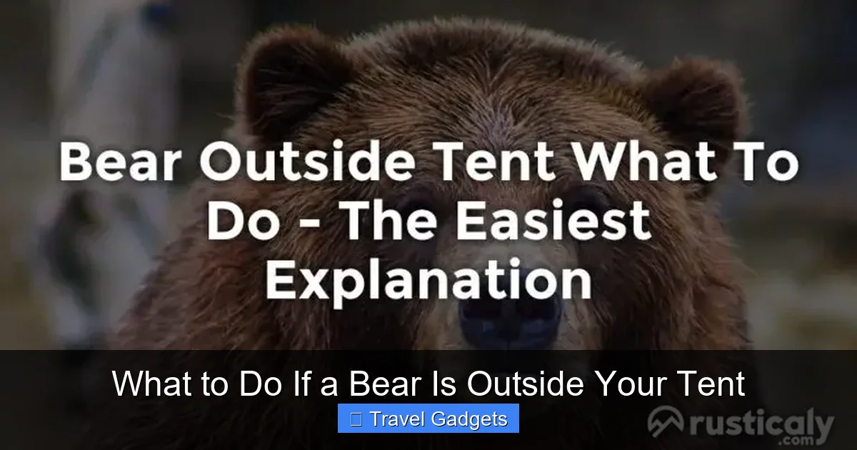 What to Do If a Bear Is Outside Your Tent