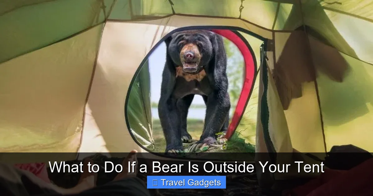 What to Do If a Bear Is Outside Your Tent