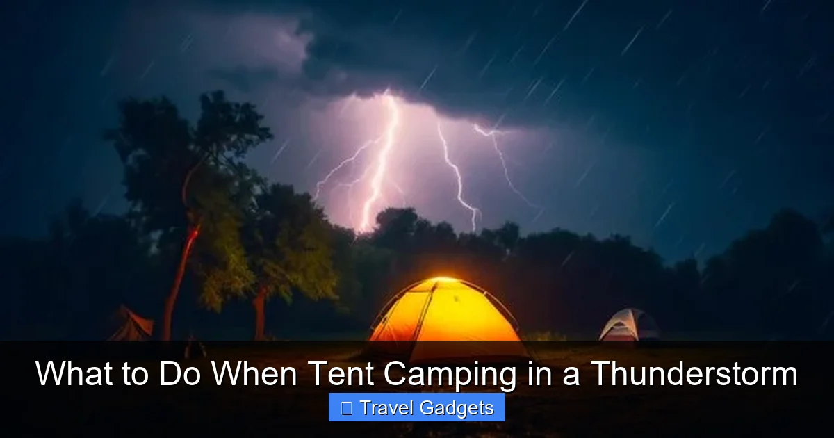 What to Do When Tent Camping in a Thunderstorm