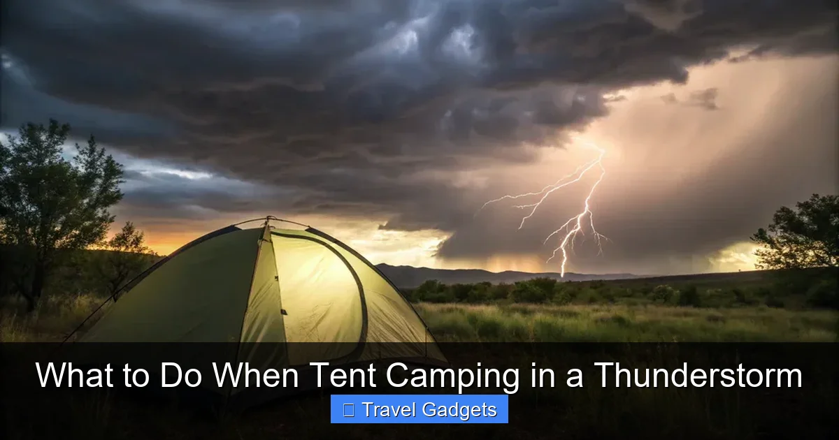 What to Do When Tent Camping in a Thunderstorm