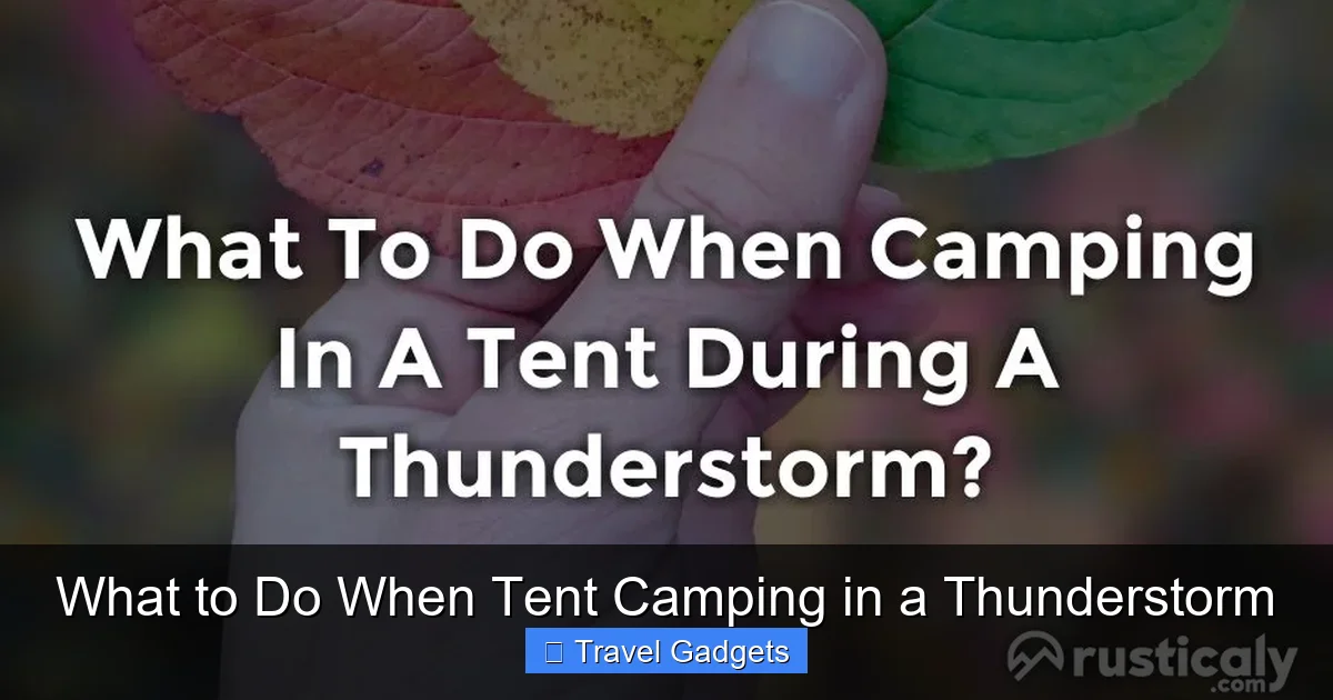 What to Do When Tent Camping in a Thunderstorm