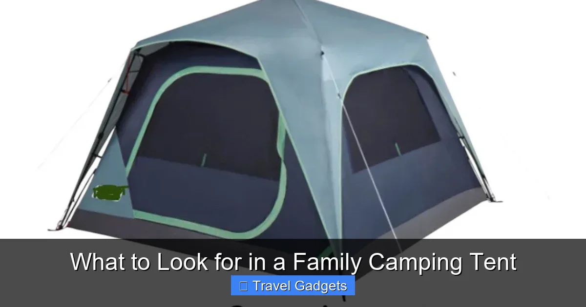 What to Look for in a Family Camping Tent