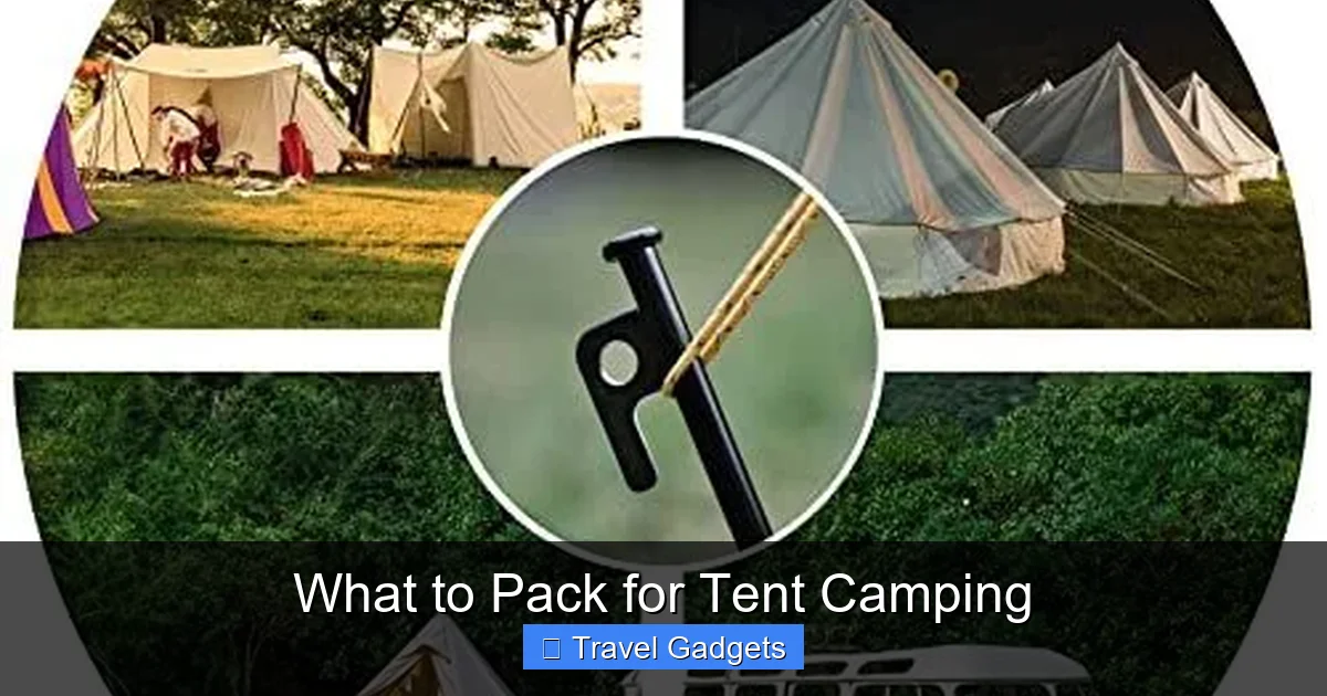 What to Pack for Tent Camping