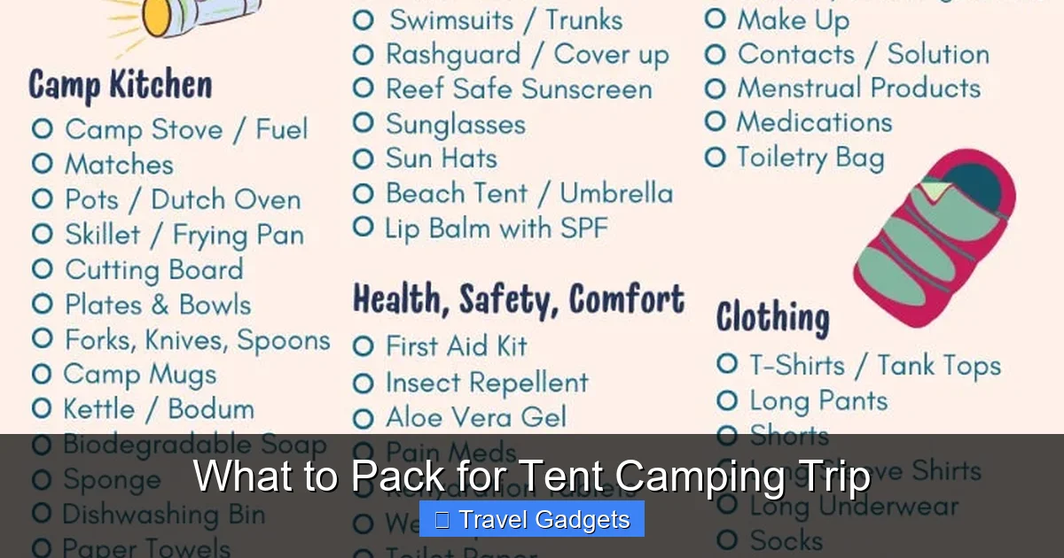 What to Pack for Tent Camping Trip