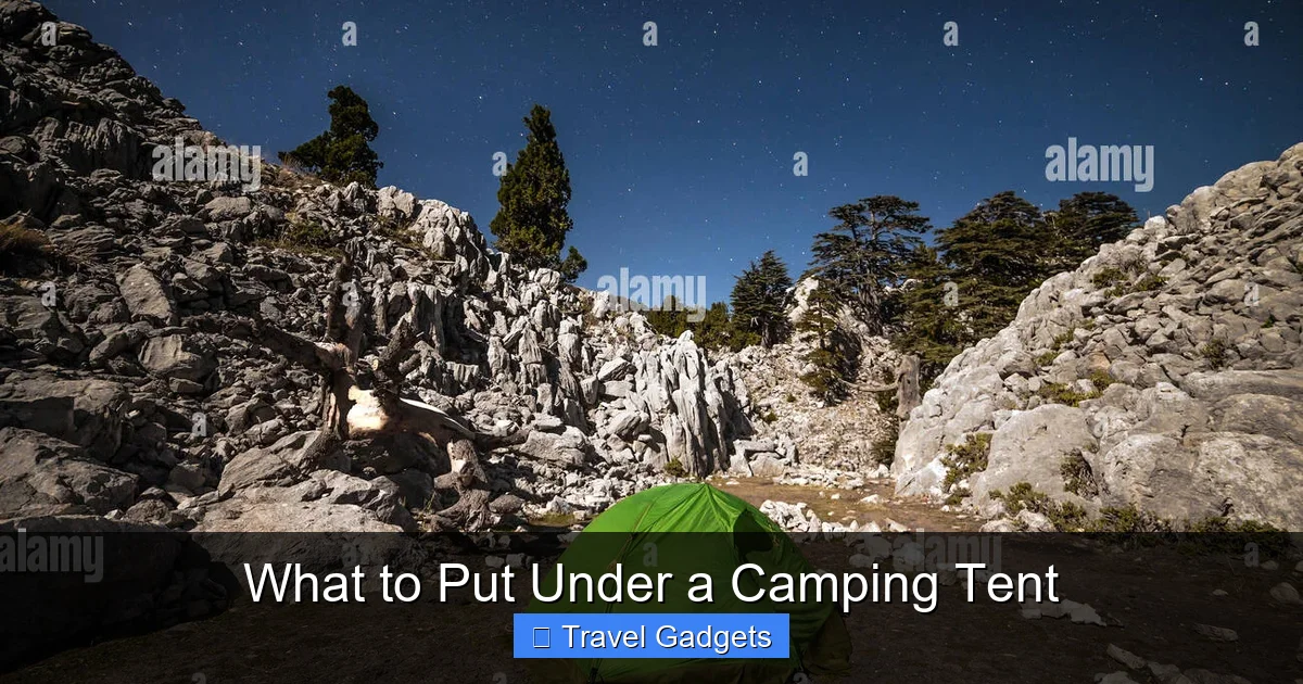 What to Put Under a Camping Tent