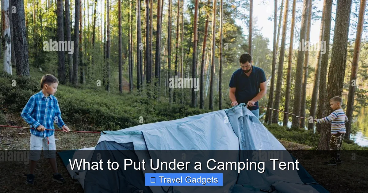 What to Put Under a Camping Tent