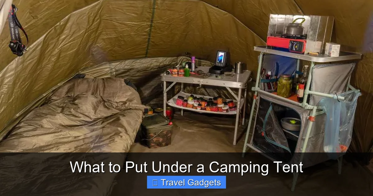 What to Put Under a Camping Tent