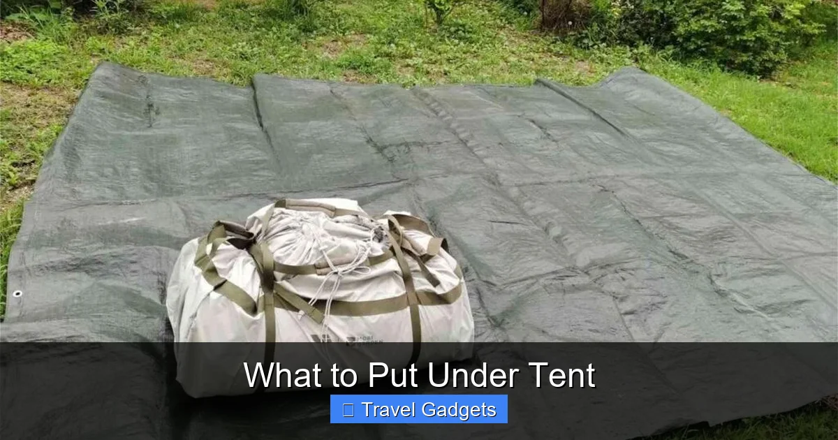 What to Put Under Tent