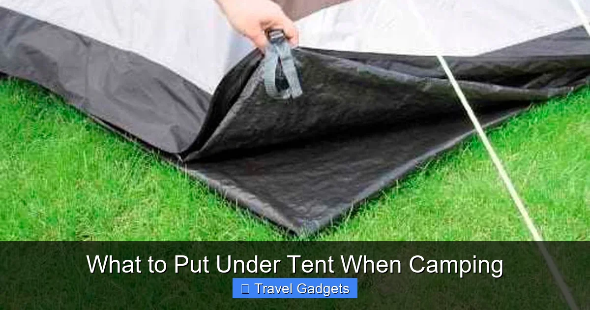 What to Put Under Tent When Camping