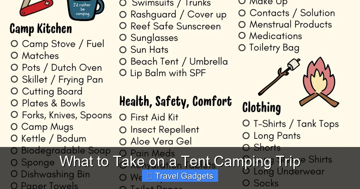 What to Take on a Tent Camping Trip