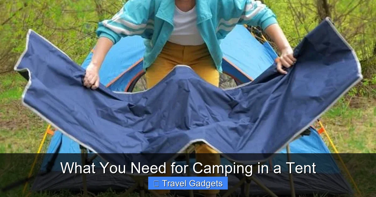 What You Need for Camping in a Tent