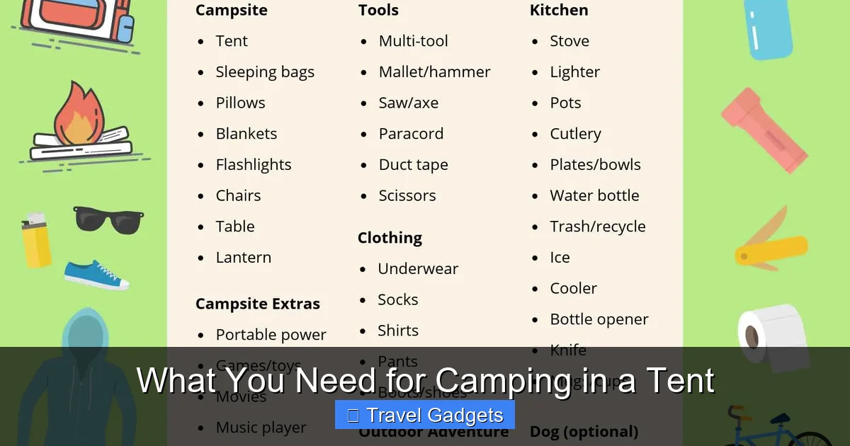 What You Need for Camping in a Tent