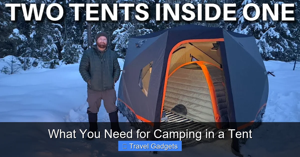 What You Need for Camping in a Tent
