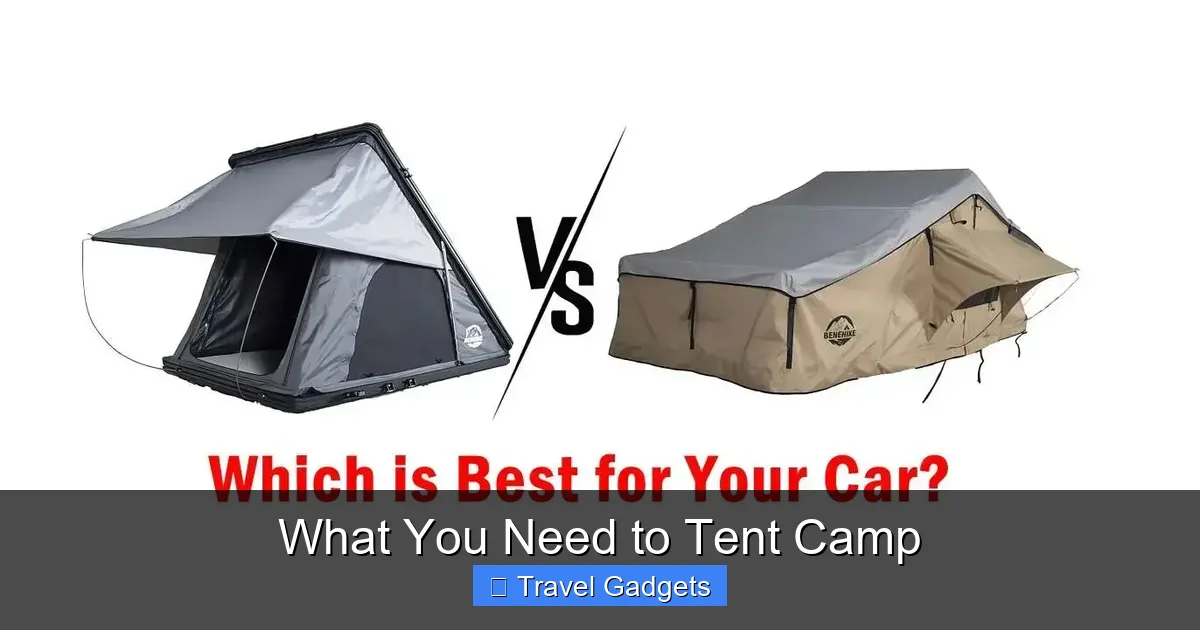What You Need to Tent Camp