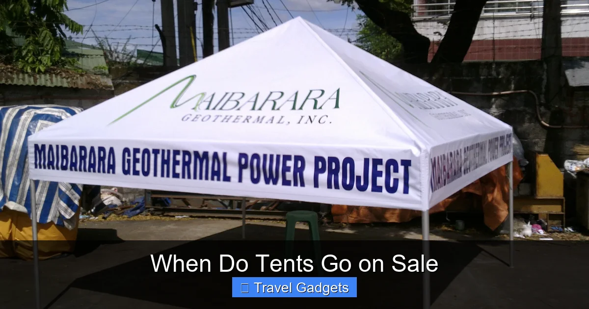 When Do Tents Go on Sale