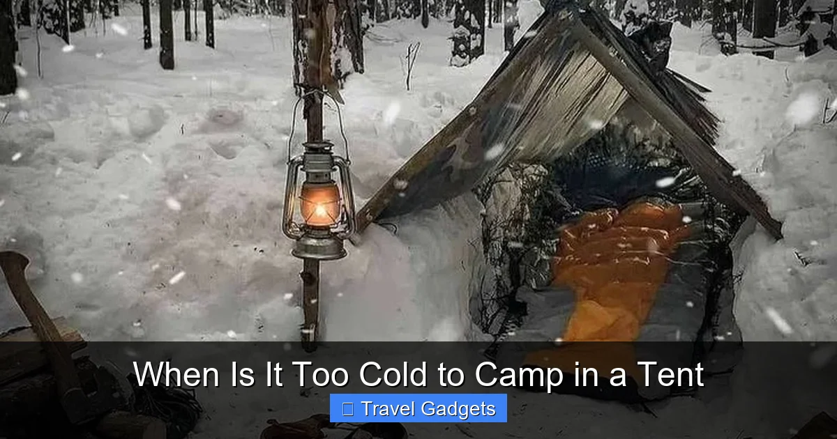 When Is It Too Cold to Camp in a Tent