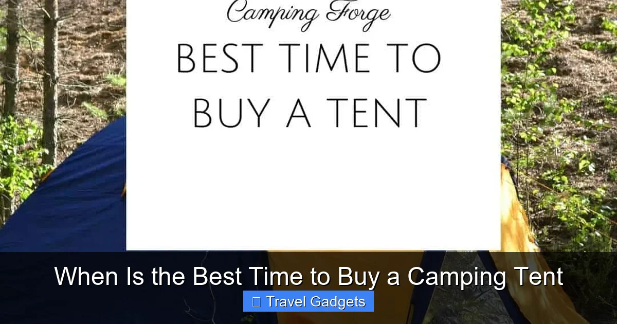 When Is the Best Time to Buy a Camping Tent