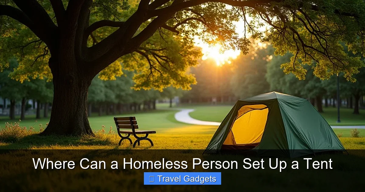 Where Can a Homeless Person Set Up a Tent