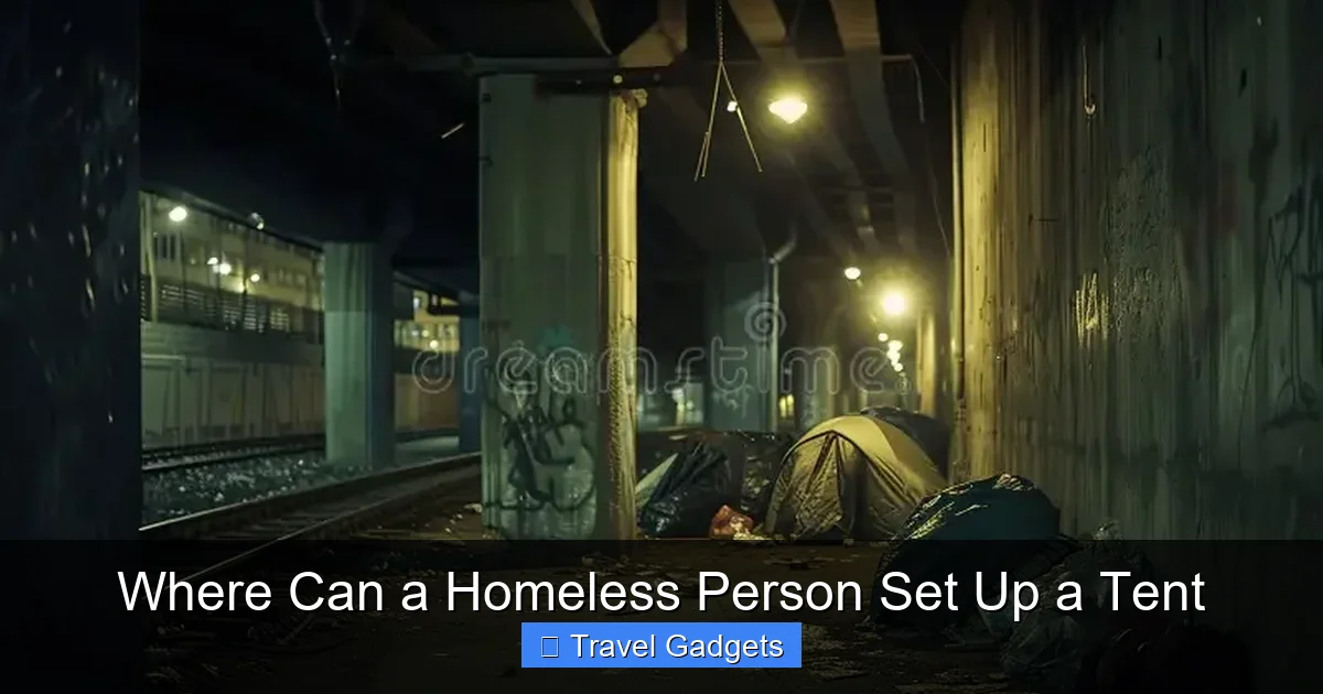 Where Can a Homeless Person Set Up a Tent
