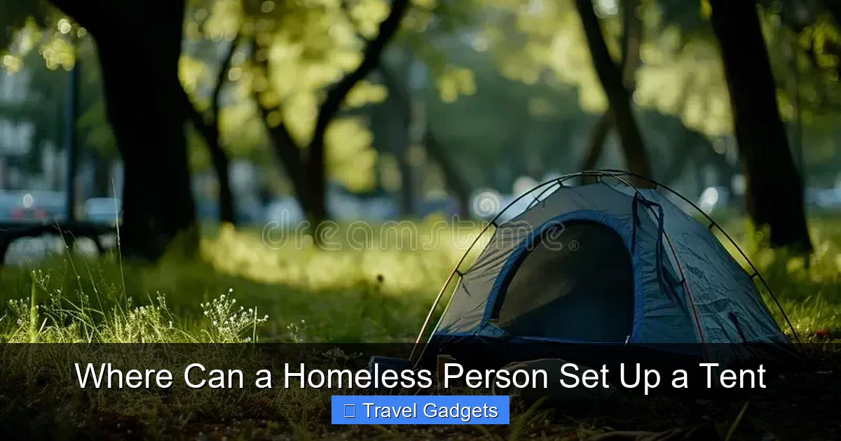 Where Can a Homeless Person Set Up a Tent