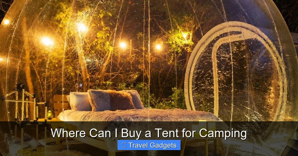 Where Can I Buy a Tent for Camping