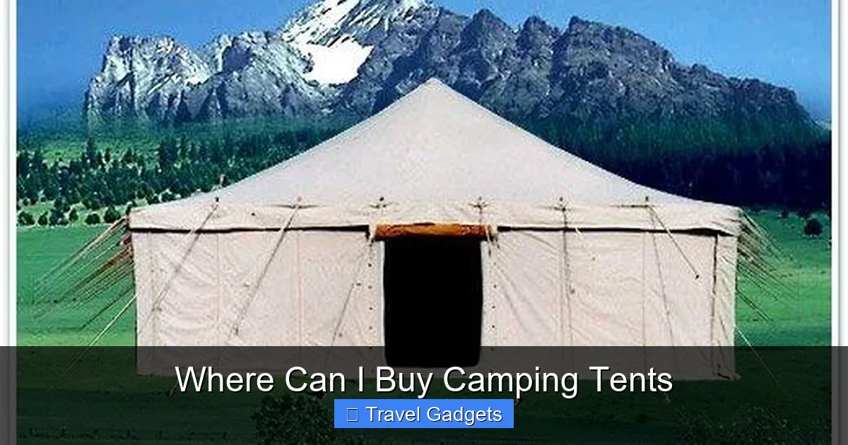 Where Can I Buy Camping Tents