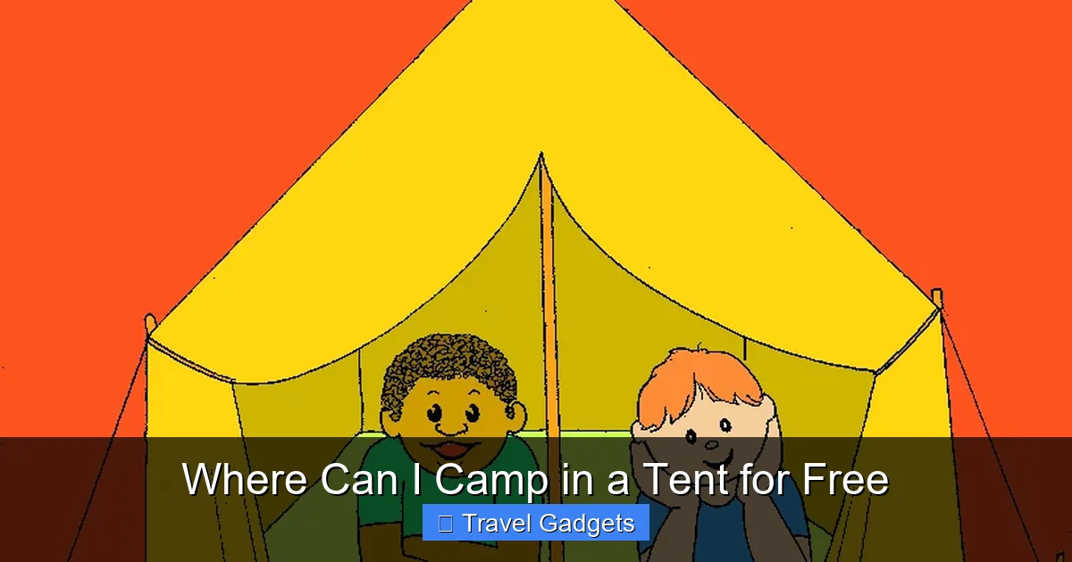 Where Can I Camp in a Tent for Free