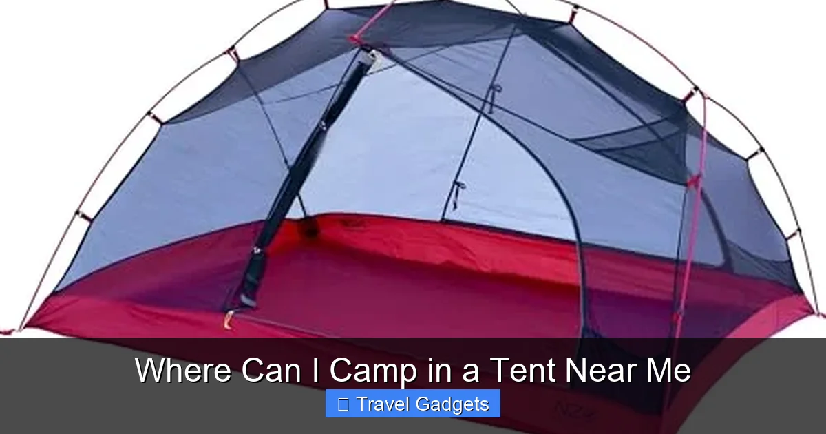 Where Can I Camp in a Tent Near Me
