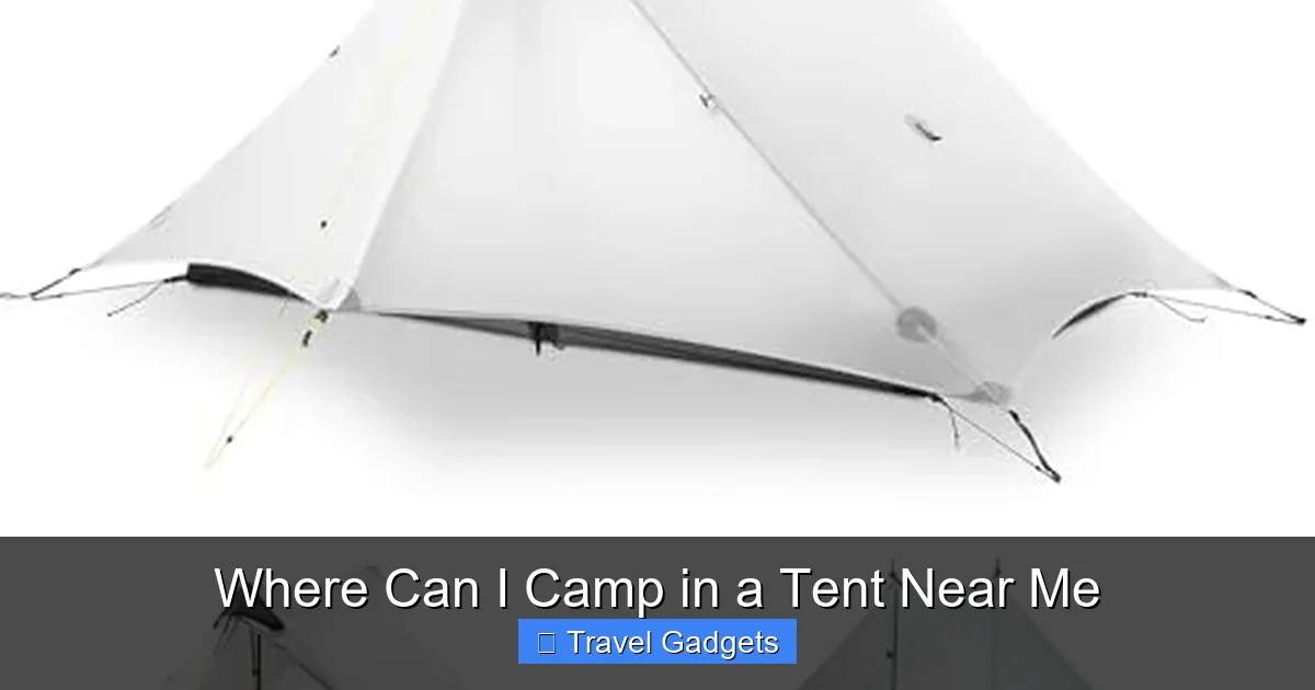 Where Can I Camp in a Tent Near Me