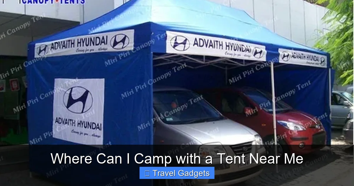 Where Can I Camp with a Tent Near Me