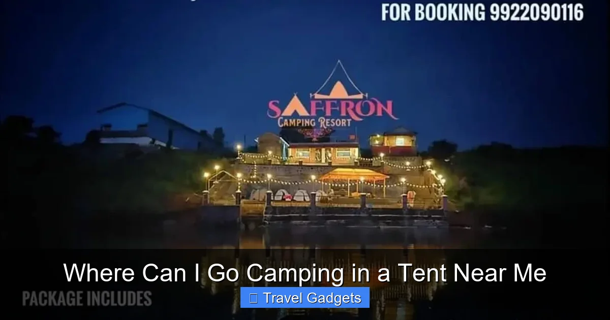 Where Can I Go Camping in a Tent Near Me