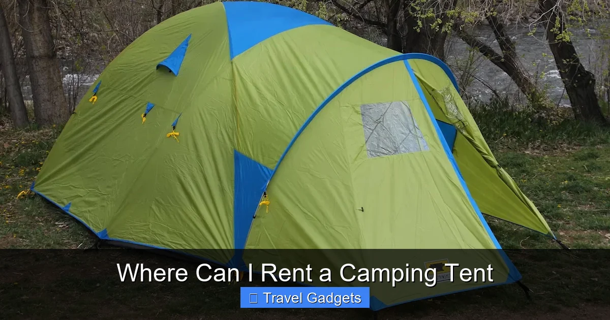 Where Can I Rent a Camping Tent