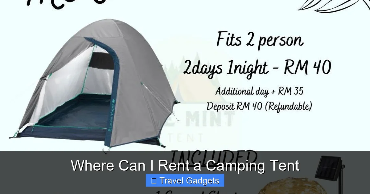 Where Can I Rent a Camping Tent