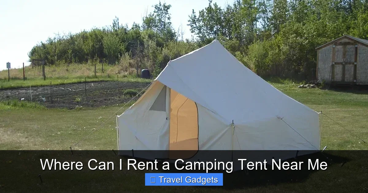Where Can I Rent a Camping Tent Near Me
