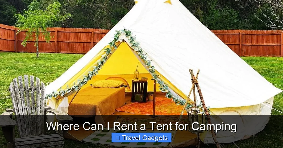 Where Can I Rent a Tent for Camping