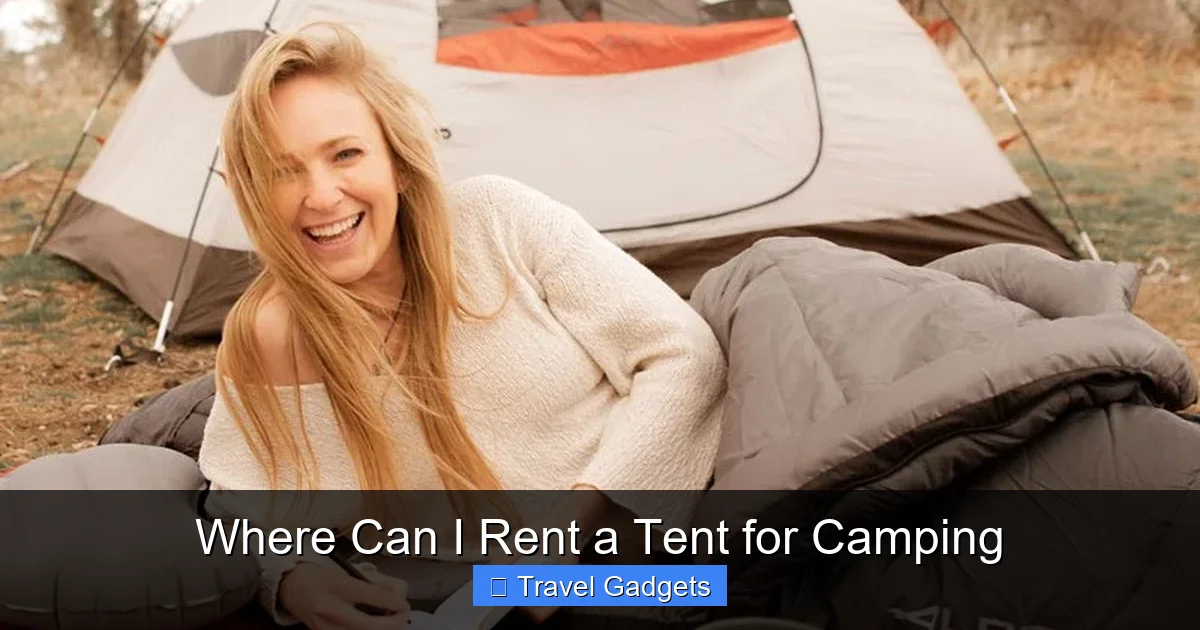 Where Can I Rent a Tent for Camping